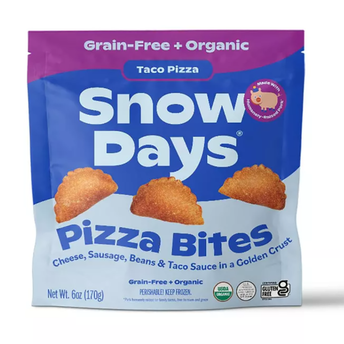 Snow Days Frozen Organic Taco Pizza Bites - Front view