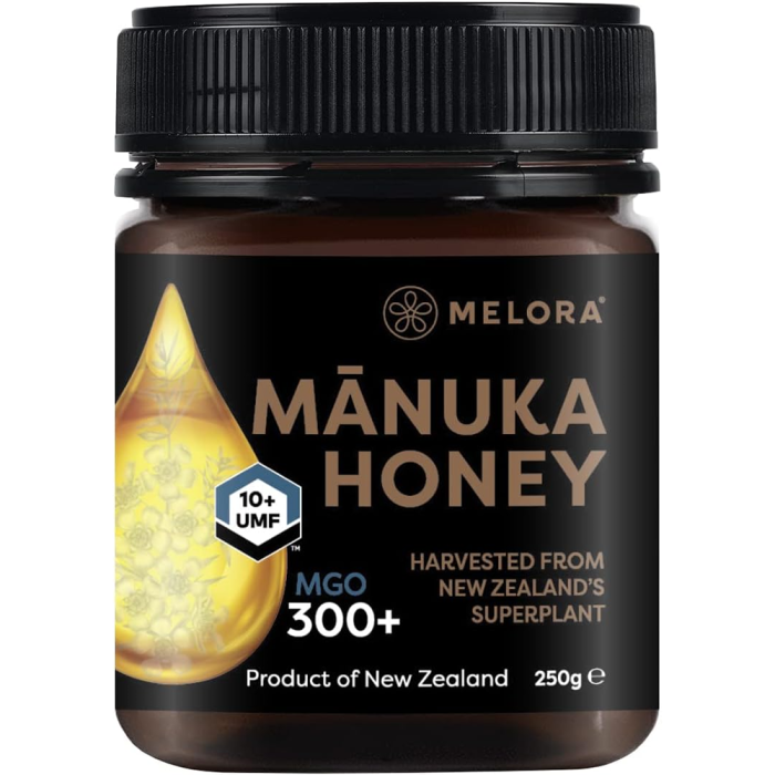 Melora UMF10+ Manuka Honey Jar - Front view