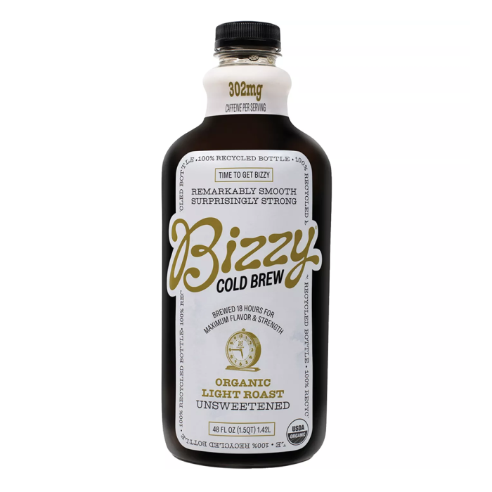 Bizzy Organic Light Roast Unsweetened Cold Brew Coffee - Front view