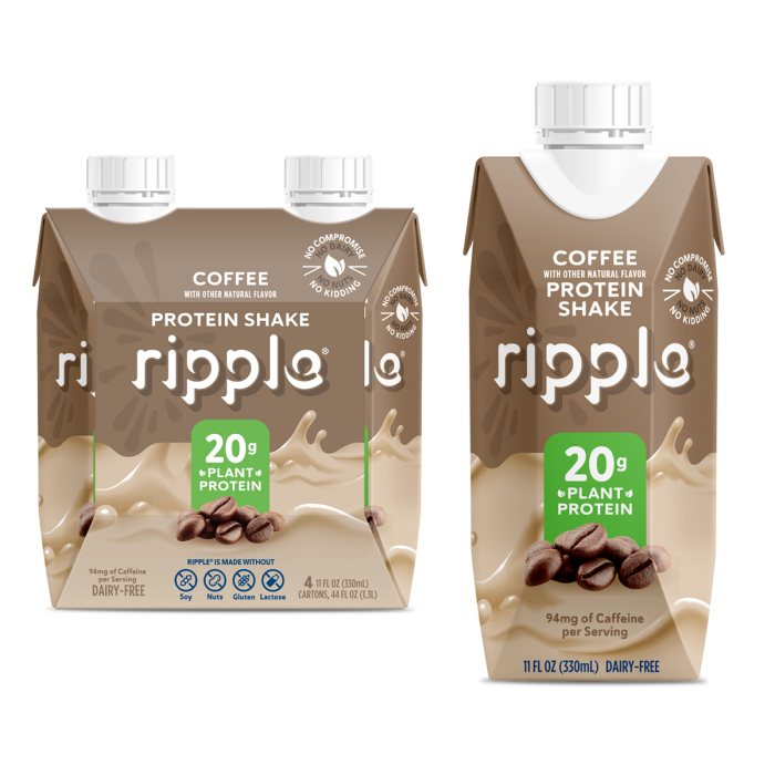 Ripple Coffee Plant-Based Protein Shake - Front view