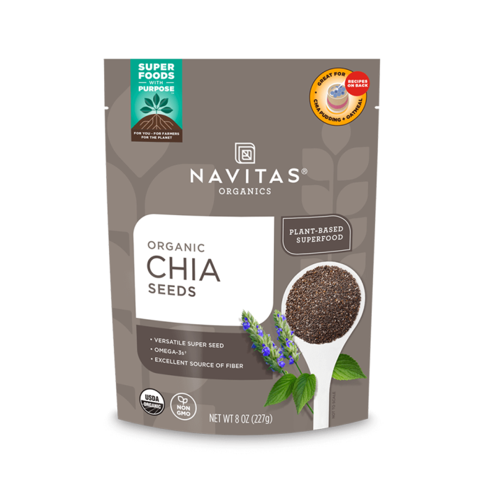 Navitas Organic Raw Chia Seeds - Front view