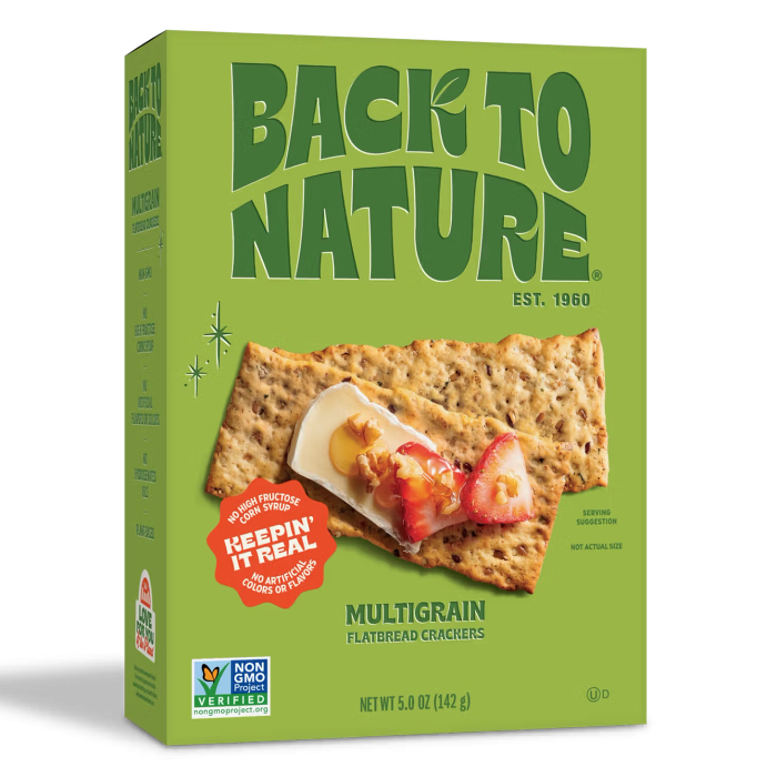 Back to Nature Multigrain Flatbread Crackers - Front view