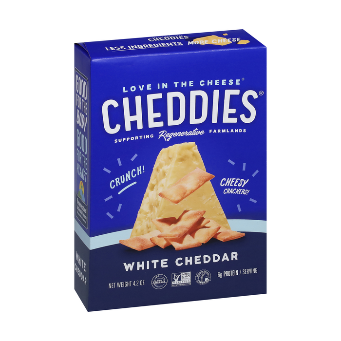 Cheddies Crackers White Cheddar Flavor - Front view