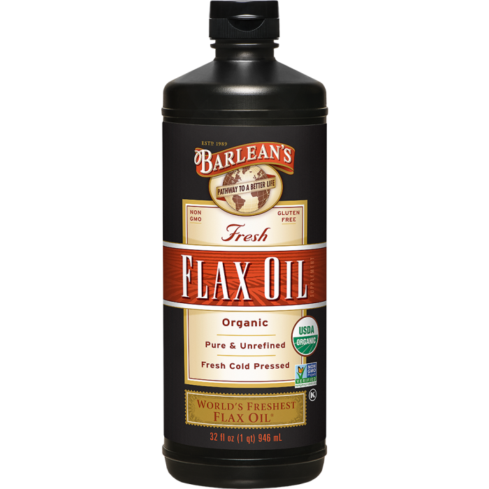 Barlean's Organic Flax Oil, 32 fl. oz.