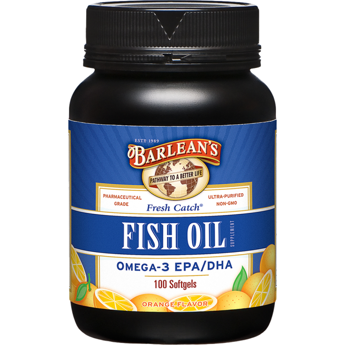 Barlean's Fresh Catch Orange Flavor Fish Oil, 100 Softgels