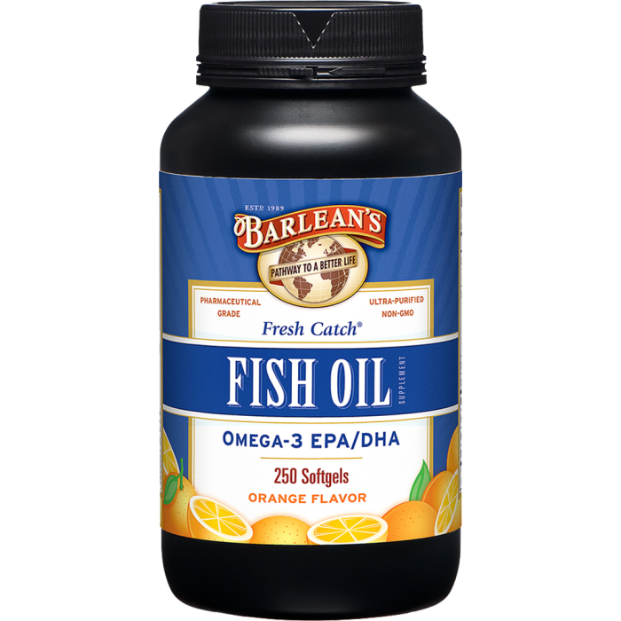 Barlean's Fresh Catch Orange Flavor Fish Oil, 250 Softgels