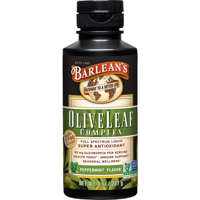 Barlean's Olive Leaf Complex Peppermint, 8 oz. 