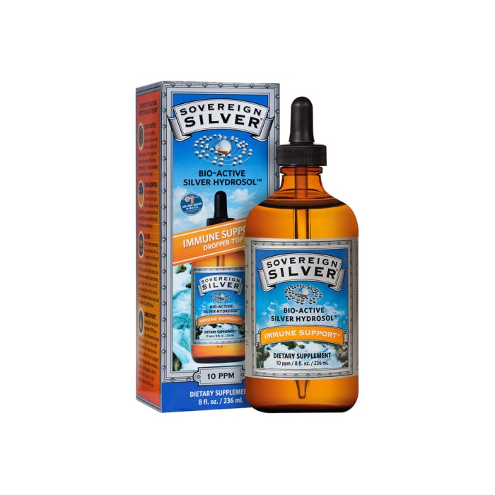 Sovereign Silver Bio-Active Silver Hydrosol Dropper Top, 8 fl.oz. 