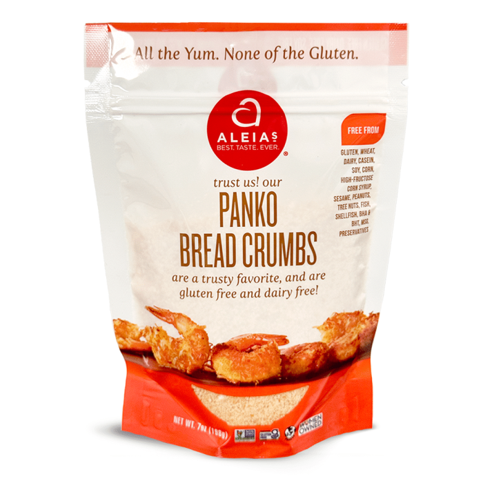 Aleia’s Panko Bread Crumbs - Front view