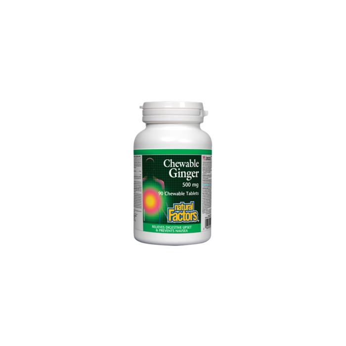 Natural Factors Chewable Ginger, 500mg, 90 Chewable Tabs