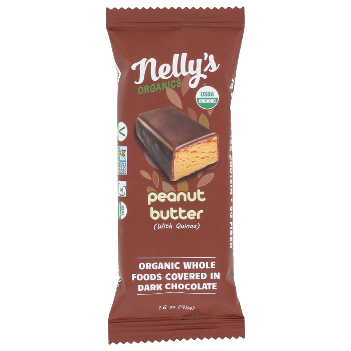 Nelly's Organics Peanut Butter Quinoa Bar - Front view