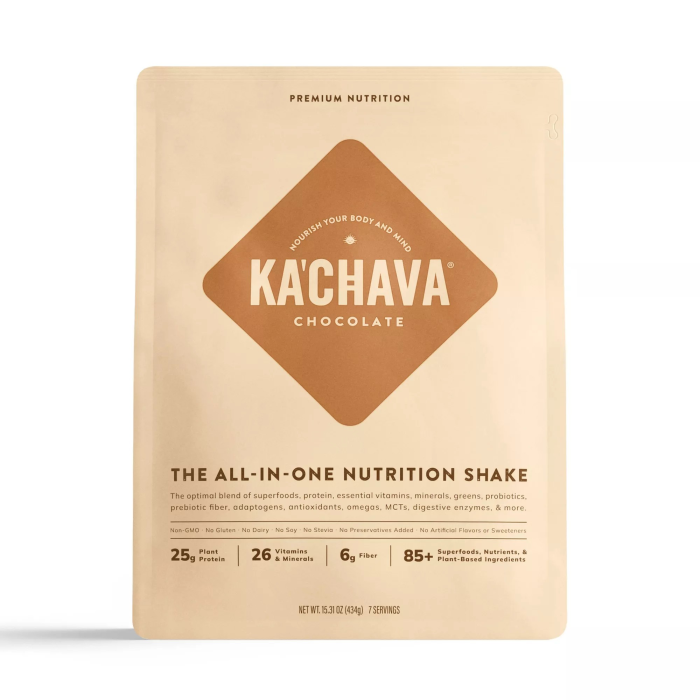 Ka'Chava All-In-One Nutrition Chocolate Shake - Front view