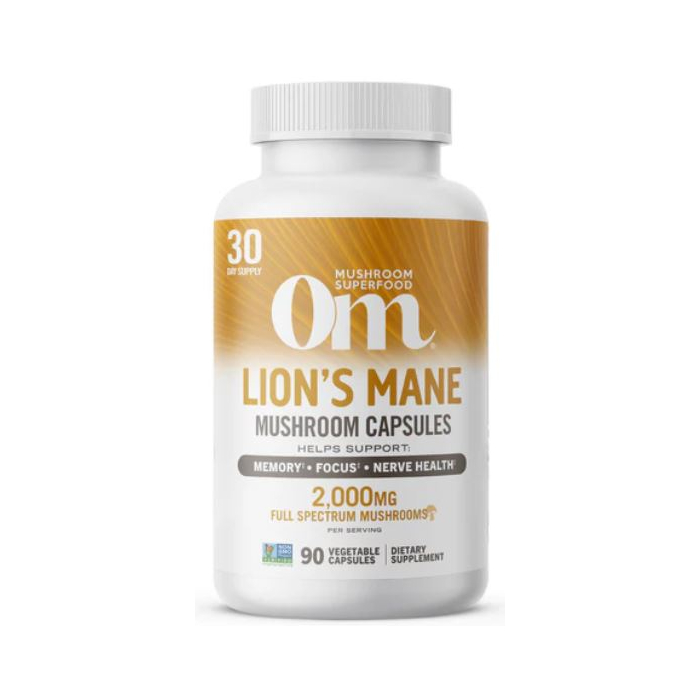 Om Lions Mane Mushroom Capsules - Main