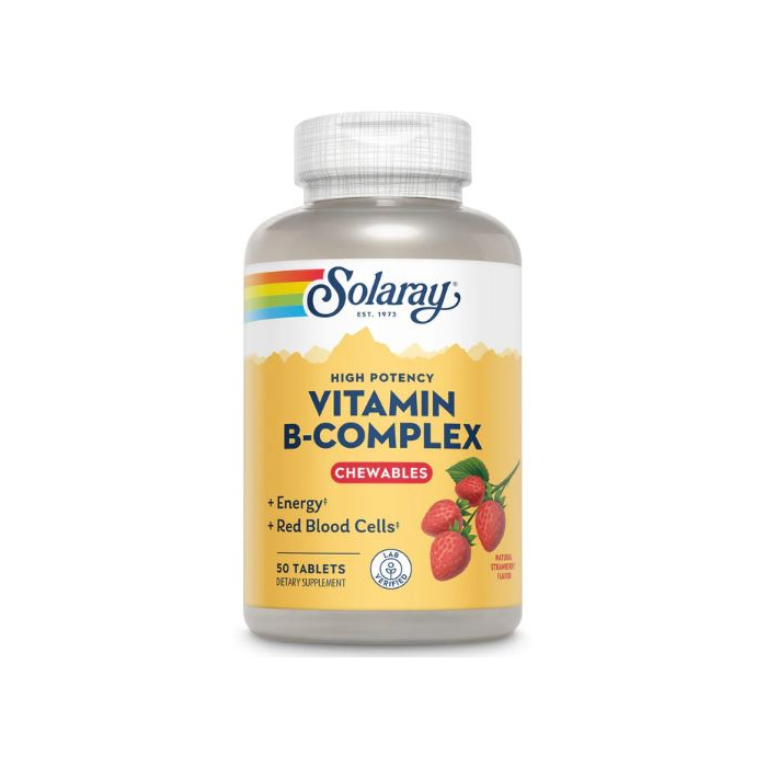 Solaray B Complex, Strawberry Chewable, 50 Tablets