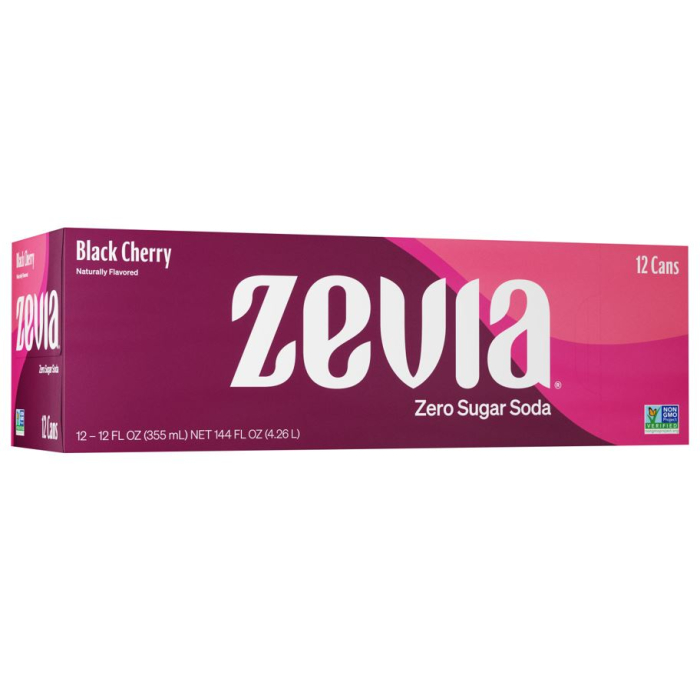 Zevia Zero Calorie Soda Black Cherry - Front view