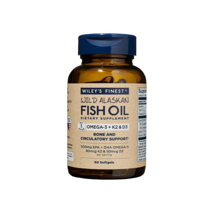 Wiley's Finest Vitamin K2, 60 Fish Capsules
