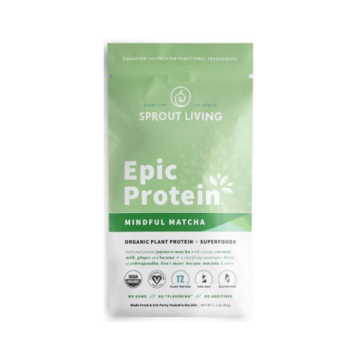 Sprout Living Epic Protein Mindful Matcha - Front view
