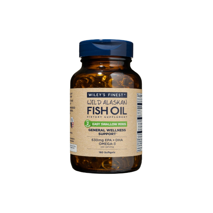 Wiley's Finest Easy Swallow Fish Oil Minis, 180 Softgels