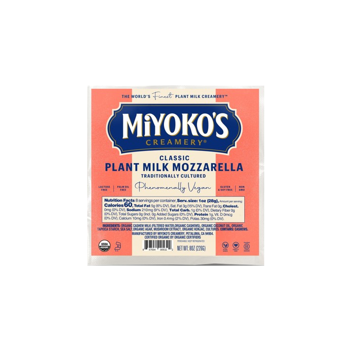 Miyoko's Creamery Classic Plant Milk Mozzarella, 8 oz.