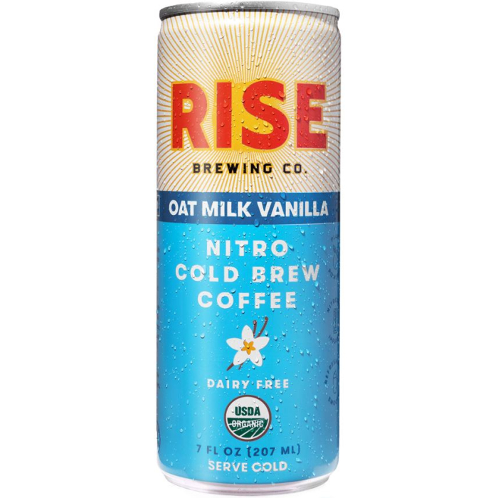 Rise Brewing Co. Nitro Cold Brew Oat Milk Vanilla Latte, 7 oz.