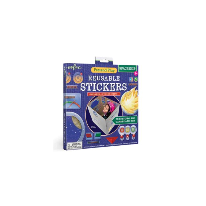 Eeboo Spaceship Reusable Stickers - Main