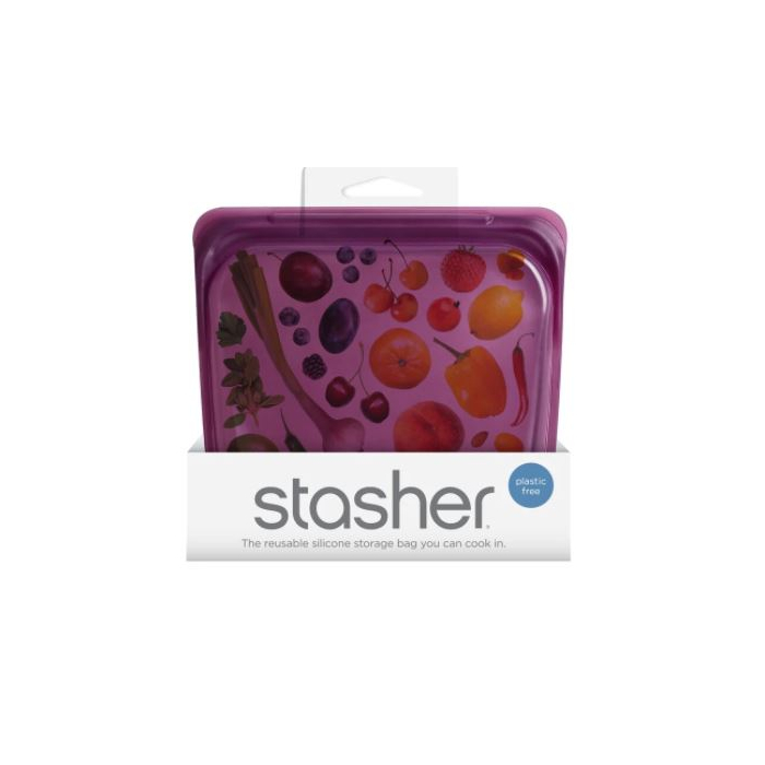Stasher Sandwich Bag Rainbow Purple - Main