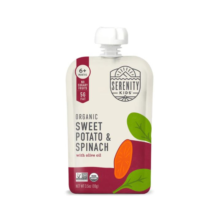 Serenity Kids Organic Sweet Potato & Spinach Babyfood, 3.5 oz.