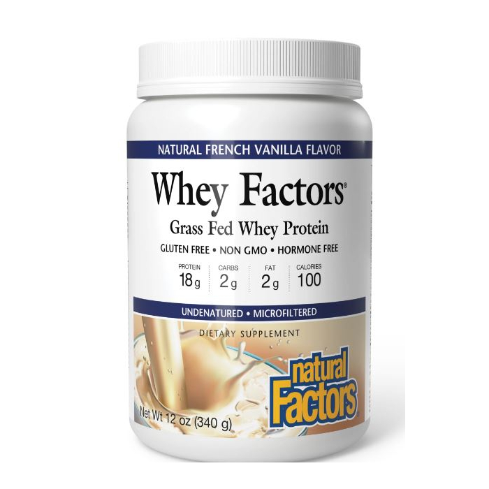 Natural Factors Whey Factors Protein French Vanilla, 12 oz