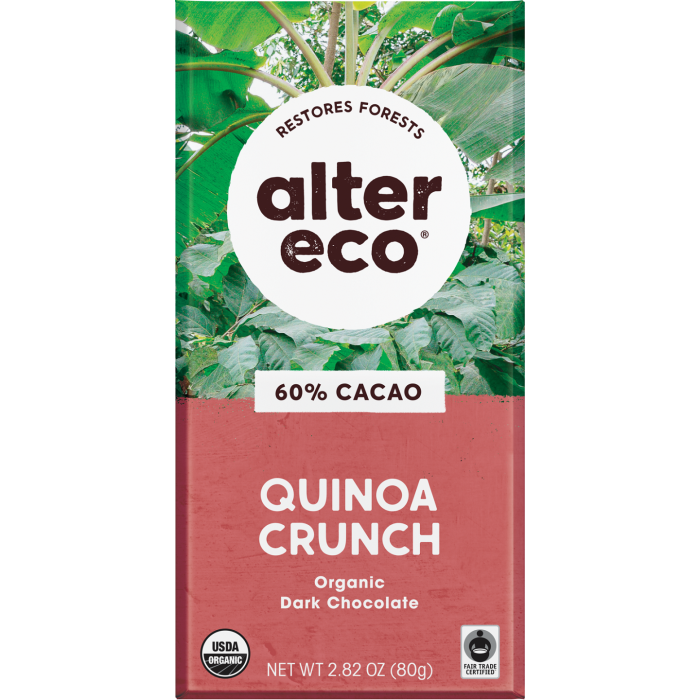 Alter Eco Deep Dark Quinoa Crunch Chocolate Bar