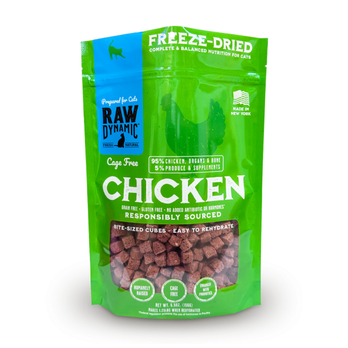 Raw Dynamic Chicken Freeze Dried Food for Cats - Front view