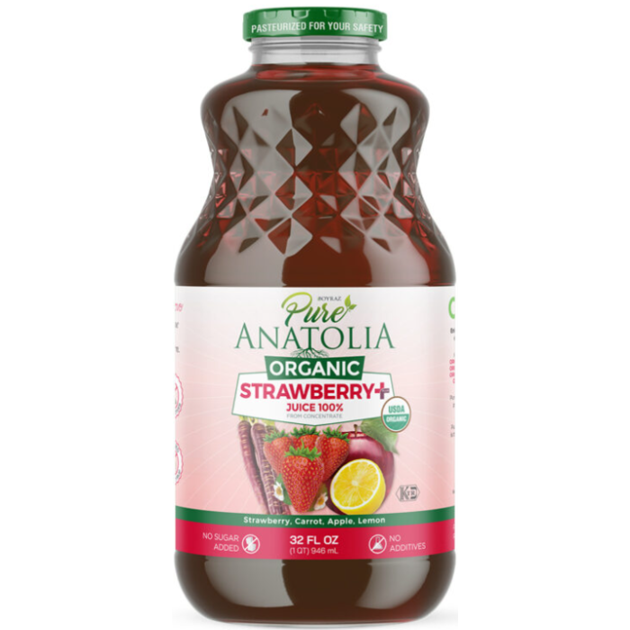 Pure Anatolia Organic Strawberry Plus Juice, 32 oz.