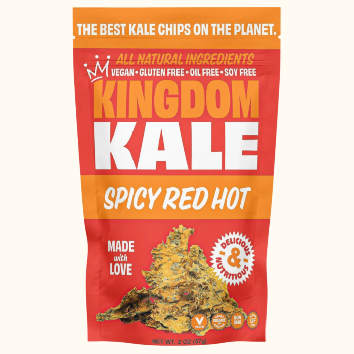 Kingdom Kale Spicy Red Hot Kale Chips - Front view
