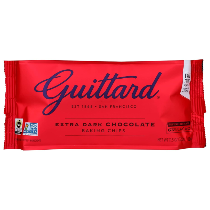 Guittard Extra Dark Chocolate Baking Chips - Front view