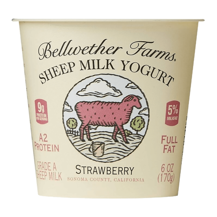 Bellwether Farms Strawberry Sheep Milk Yogurt - Front view