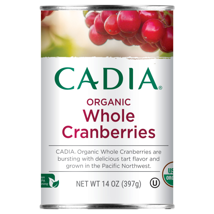 Cadia Organic Whole Cranberries