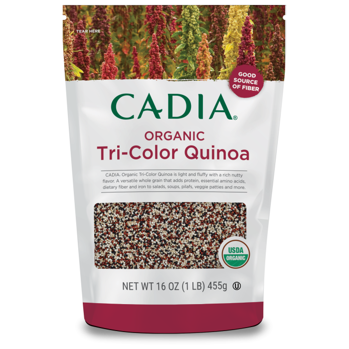 Cadia Organic Tri-Color Quinoa, 16 oz.