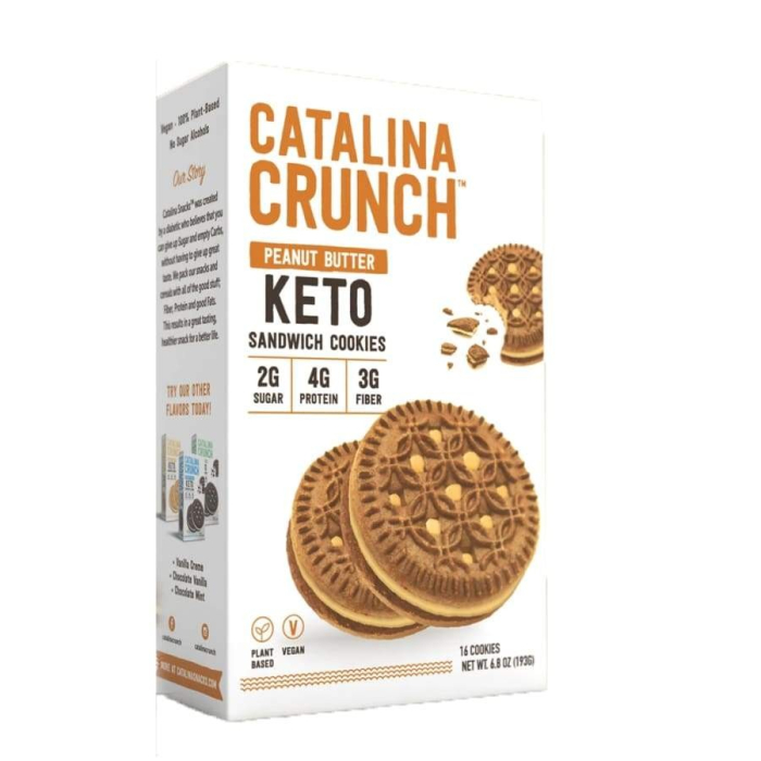 Catalina Crunch Keto Sandwich Cookies, Peanut Butter