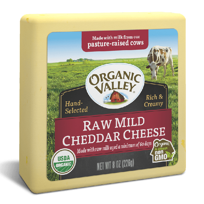 Organic Valley Raw Mild Cheddar Cheese