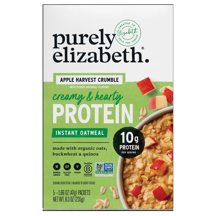 Purely Elizabeth Apple Harvest Crumble Protein Instant Oatmeal - Front view