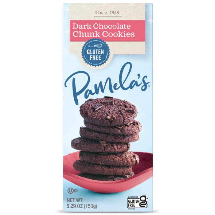Pamela's Gluten Free Dark Chocolate Chunk Cookies, 5.29 oz.