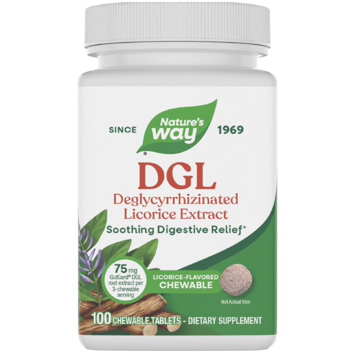 Nature's Way DGL, Licorice Flavor, 100 Chewable Tablets