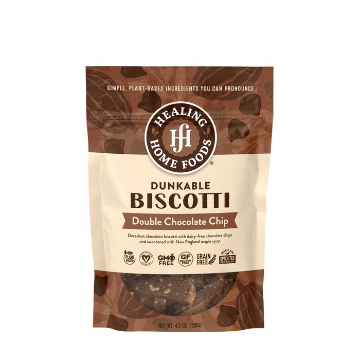 Healing Home Foods -Dunkable Double Chocolate Chip Biscotti