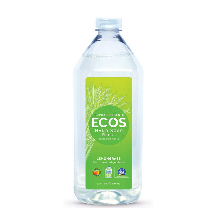 ECOS Hypoallergenic Lemongrass Hand Soap Refill, 32 fl. oz.