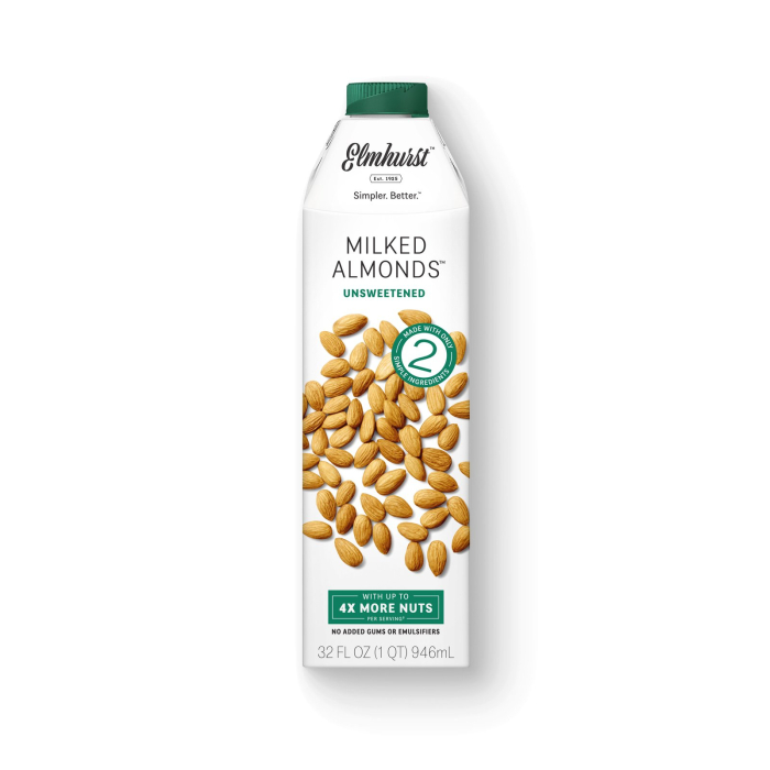 Elmhurst Unsweetened Milked Almonds, 32 fl. oz.