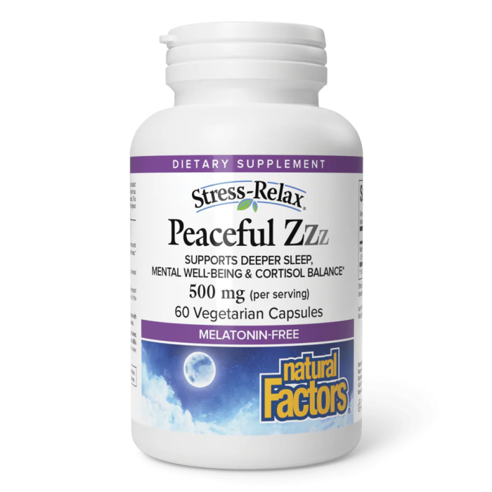 Natural Factors Stress Relax Peaceful Zzz Melatonin-free - Front view