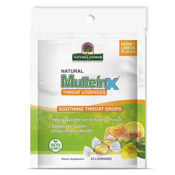Nature's Answer Mullein-X Soothing Throat Lozenges - Front view