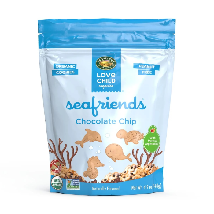 Love Child Organics Sea Friends Chocolate Chip Cookies - Front view