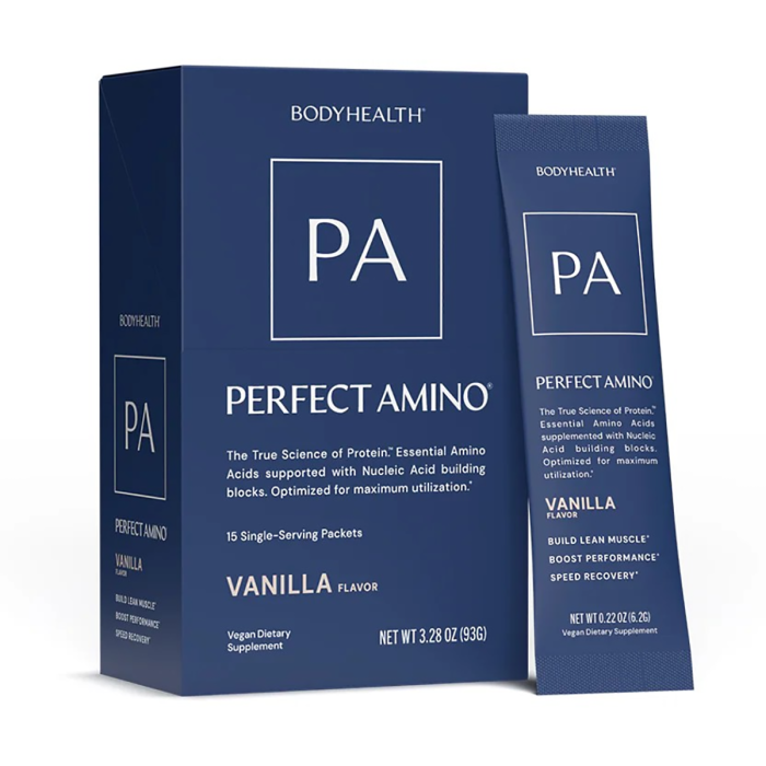 BodyHealth Perfect Amino Vanilla Packet - Front view