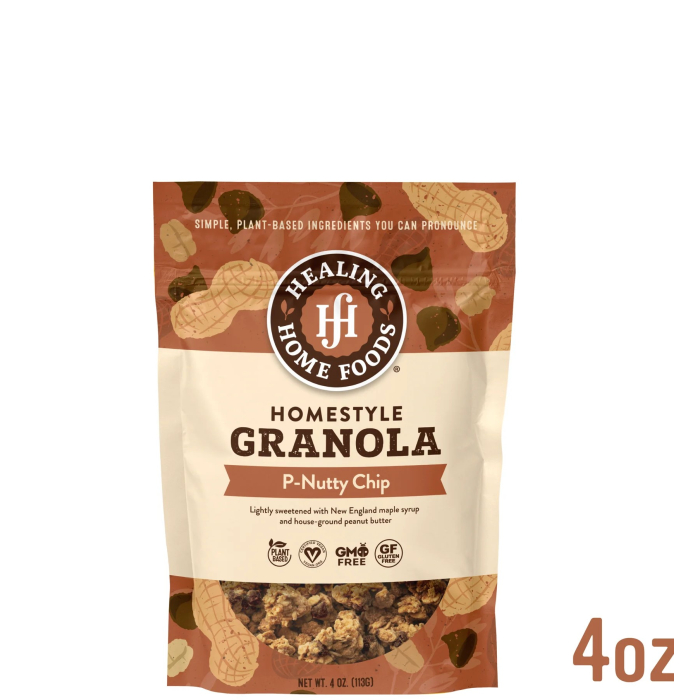 Healing Home Foods Homestyle P-Nutty Chip Granola 4oz.