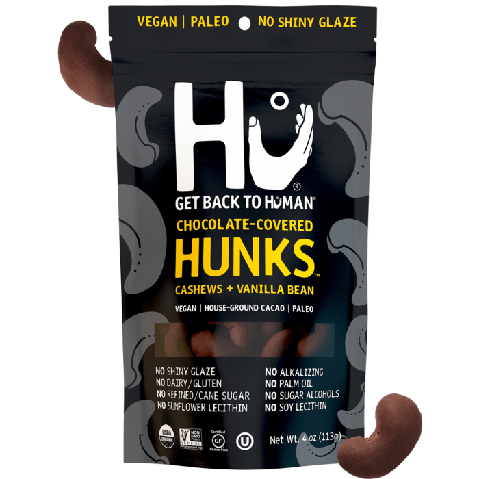 Hu Chocolate Covered Cashews + Vanilla Bean Hunks, 4 oz.